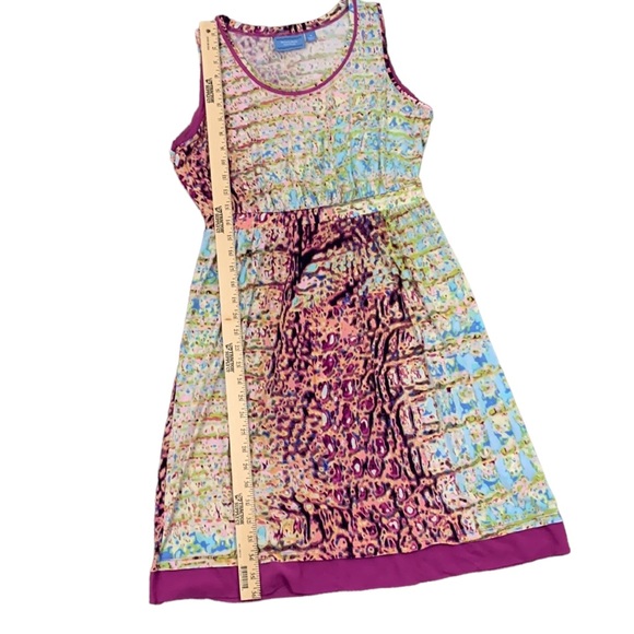 Simply Vera Vera Wang Sleeveless Midi Dress Sz M Elastic Waist Polyester - Picture 9 of 13